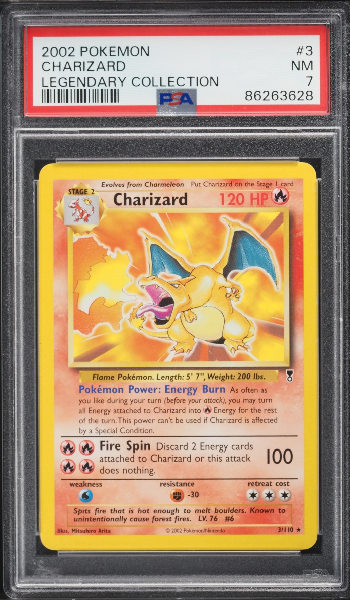 2002 Pokemon Legendary Collection Charizard #3 PSA 7 NRMT