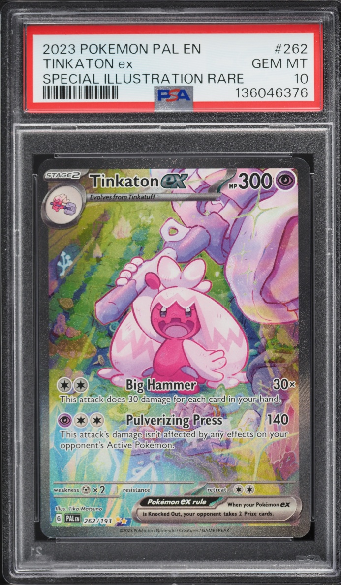 2023 Pokemon Scarlet & Violet Paldea Evolved SIR Tinkaton EX #262 PSA 10 GEM MINT
