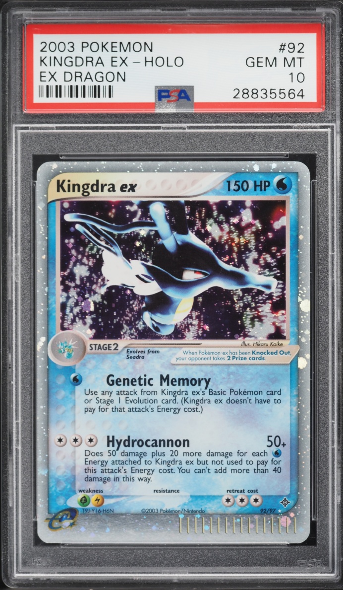 2003 Pokemon EX Dragon Holo Kingdra ex #92 PSA 10 GEM MINT