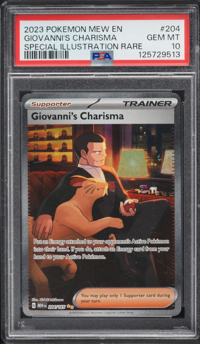 2023 Pokemon Scarlet & Violet 151 SIR Giovanni's Charisma #204 PSA 10 GEM MINT