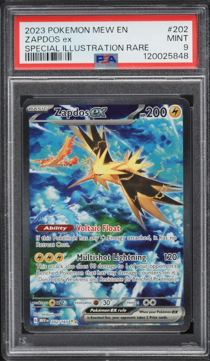 2023 Pokemon Scarlet & Violet 151 SIR Zapdos EX #202 PSA 9 MINT