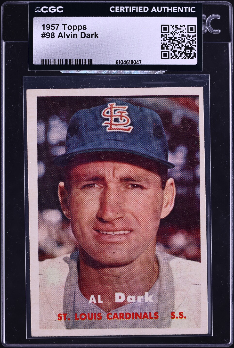1957 Topps Alvin Dark #98 CGC AUTH