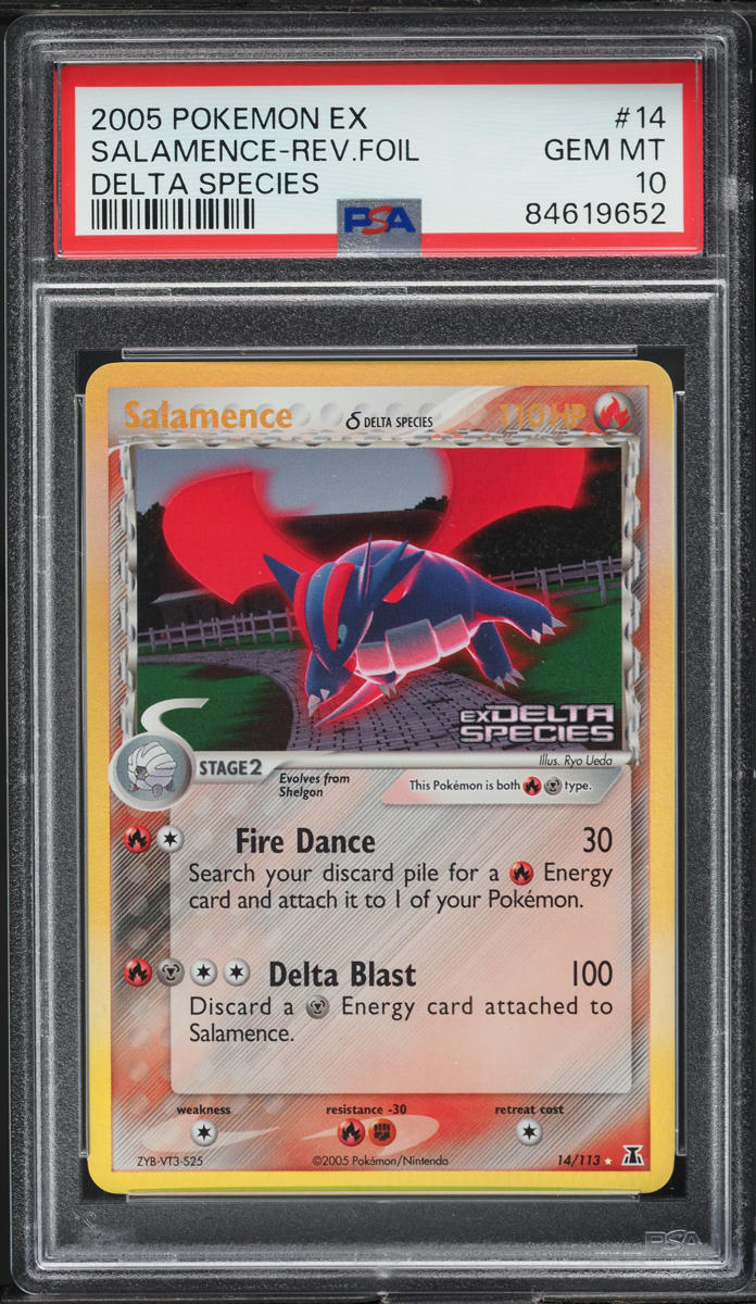 2005 Pokemon EX Delta Species Reverse Holo Salamence #14 PSA 10 GEM MINT