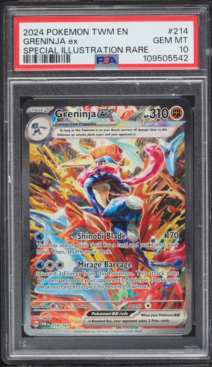 2024 Pokemon SV Twilight Masquerade SIR Greninja ex #214 PSA 10 GEM MINT
