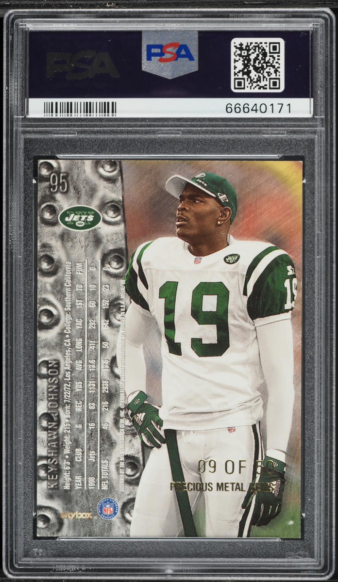 1999 Metal Universe Precious Metal Gems PMG Keyshawn Johnson /50 #95 PSA 7 NRMT