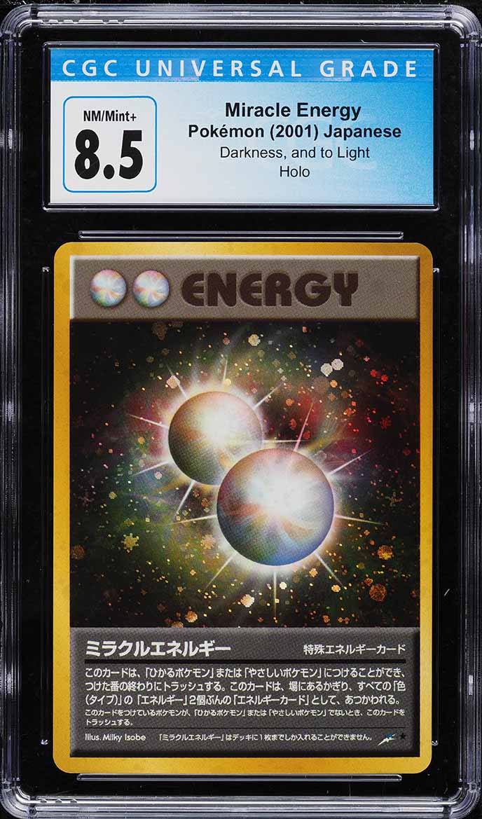 2001 Pokemon Japanese Neo 4 Holo Miracle Energy CGC 8.5 NM-MT+