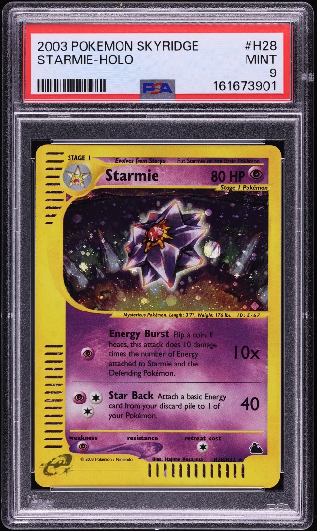 2003 Pokemon Skyridge Holo Starmie #H28 PSA 9 MINT