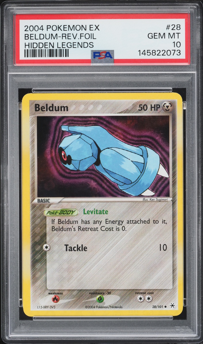 2004 Pokemon EX Hidden Legends Reverse Holo Beldum #28 PSA 10 GEM MINT