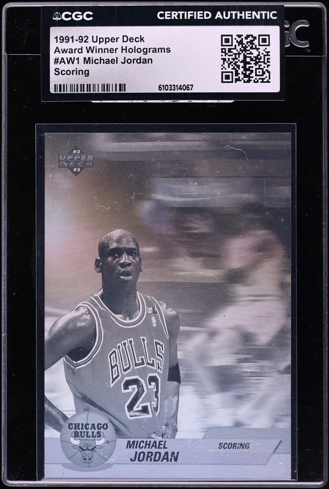 1991 Upper Deck Award Winner Holograms Scoring Michael Jordan #AW1 CGC AUTH