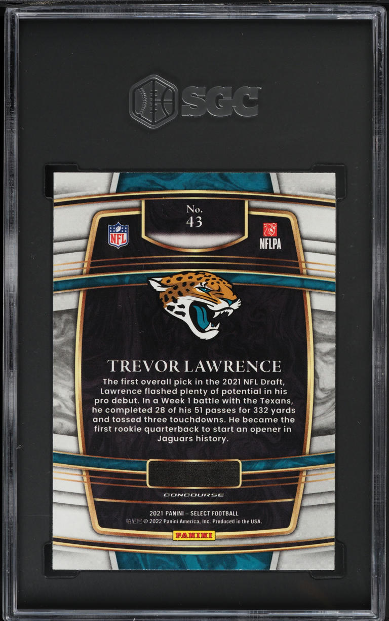 2021 Select Concourse Trevor Lawrence ROOKIE #43 SGC 9 MINT