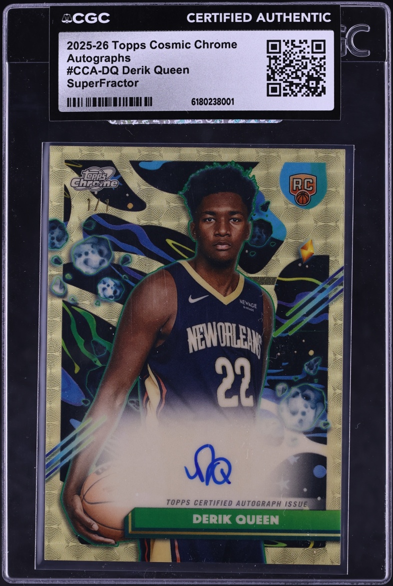 2025 Topps Chrome Cosmic Superfractor Derik Queen ROOKIE AUTO 1/1 #CCA-DQ CGC AUTH