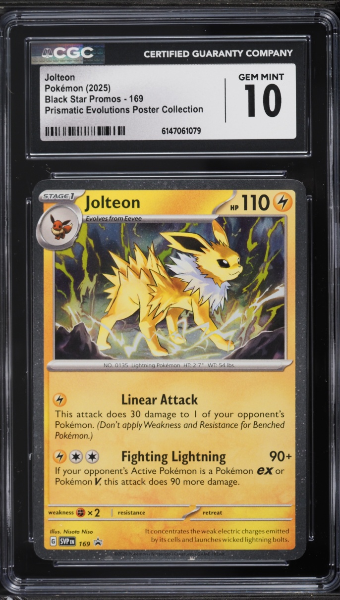 2025 Pokemon Scarlet & Violet Promo Prismatic Evolutions Poster Jolteon #169 CGC 10 GEM MINT