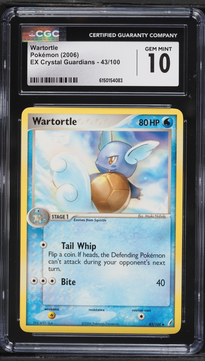 2006 Pokemon Ex Crystal Guardians Wartortle #43 CGC 10 GEM MINT