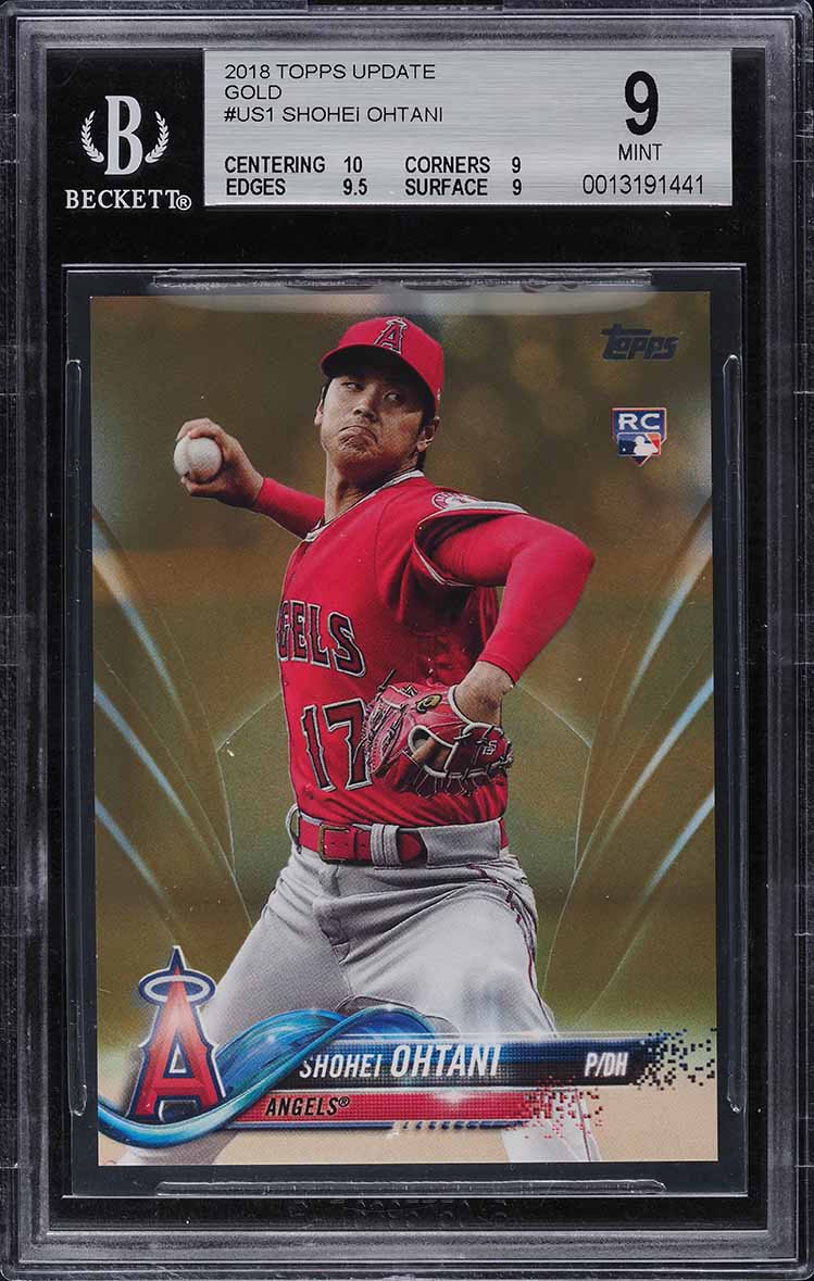 2018 Topps Update Gold Shohei Ohtani ROOKIE /2018 #US1 BGS 9