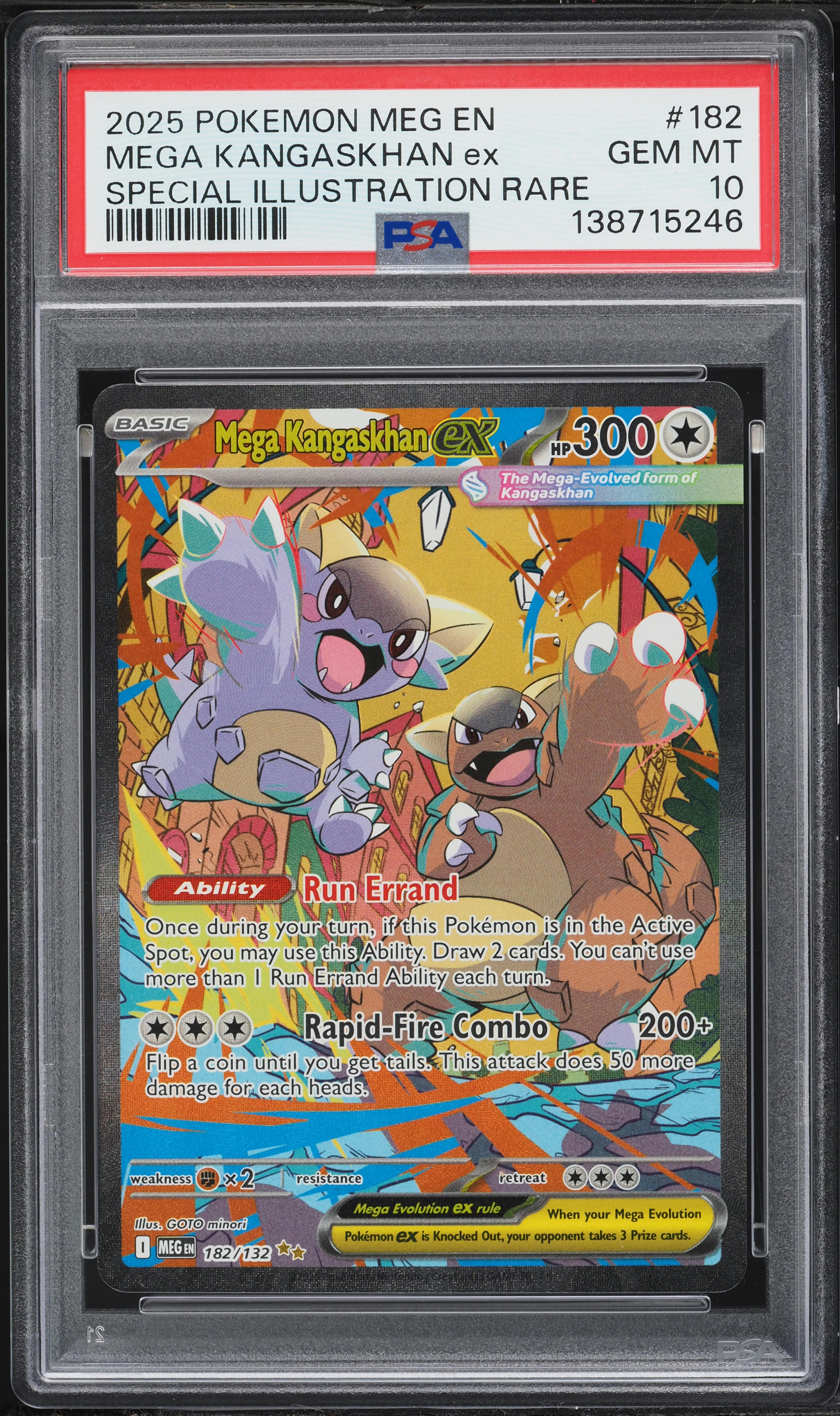 2025 Pokemon Mega Evolution SIR Mega Kangaskhan ex #182 PSA 10 GEM MINT