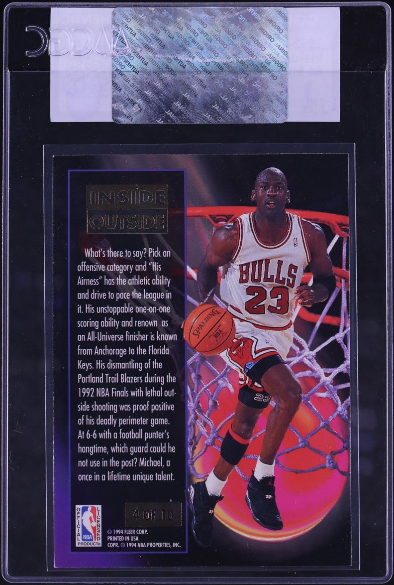 1993 Ultra Inside Outside Michael Jordan #4 CGC AUTH