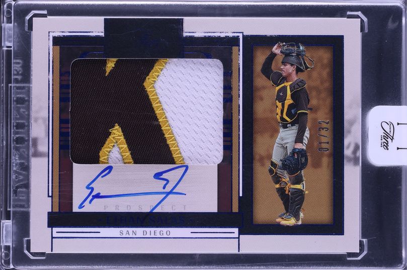 2023 Bowman Chrome Speckle Refractor Ethan Salas ROOKIE AUTO DNA