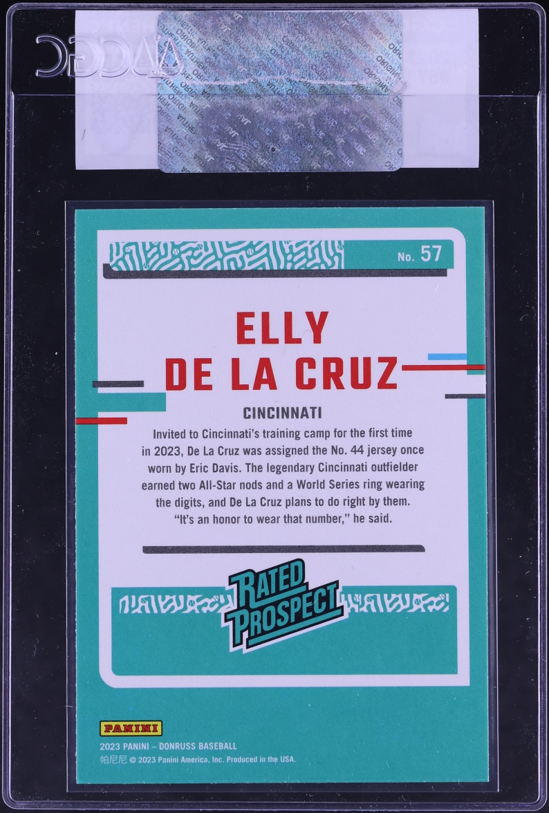 2023 Donruss Elly De La Cruz ROOKIE #57 CGC AUTH