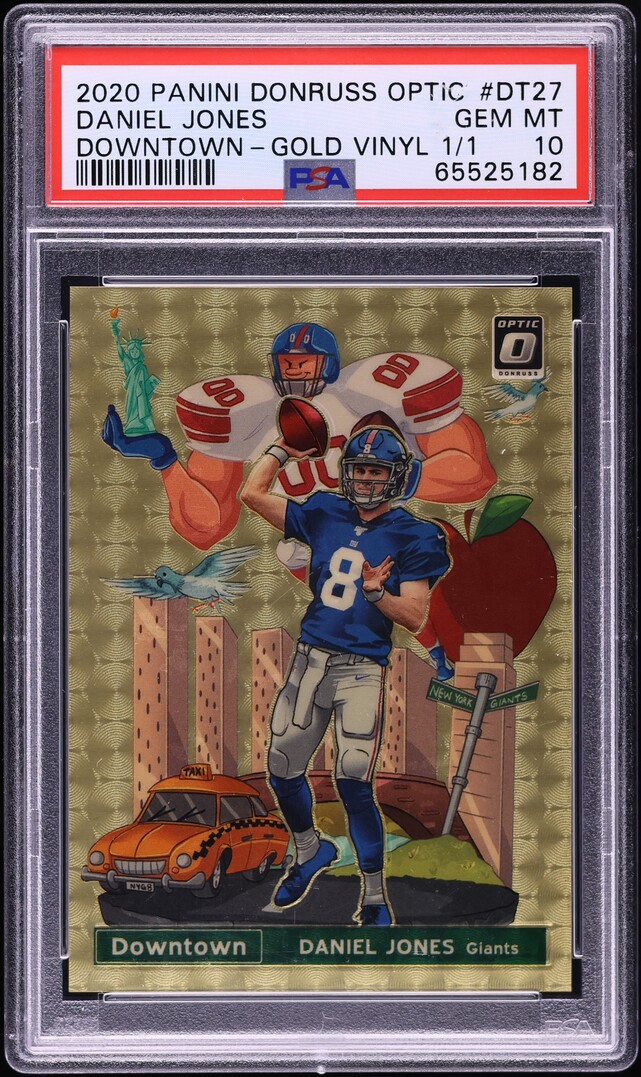 2020 Donruss Optic Downtown Gold Vinyl Daniel Jones 1/1 #DT27 PSA 10 GEM MINT