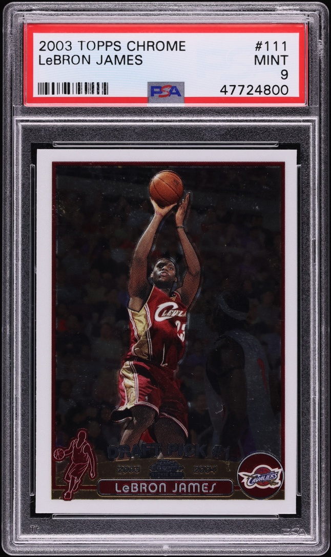 2003 Topps Chrome LeBron James ROOKIE #111 PSA 9 MINT