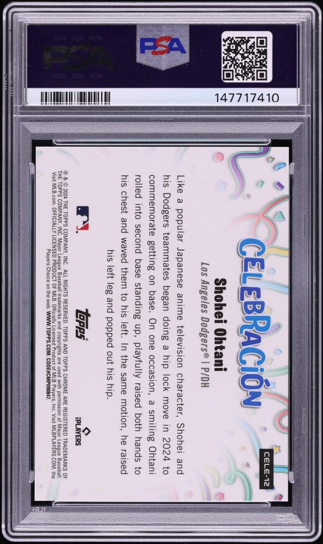 2024 Topps Chrome Update Celebracion Black Refractor Shohei Ohtani 1/10 #CELE-12 PSA 10 GEM