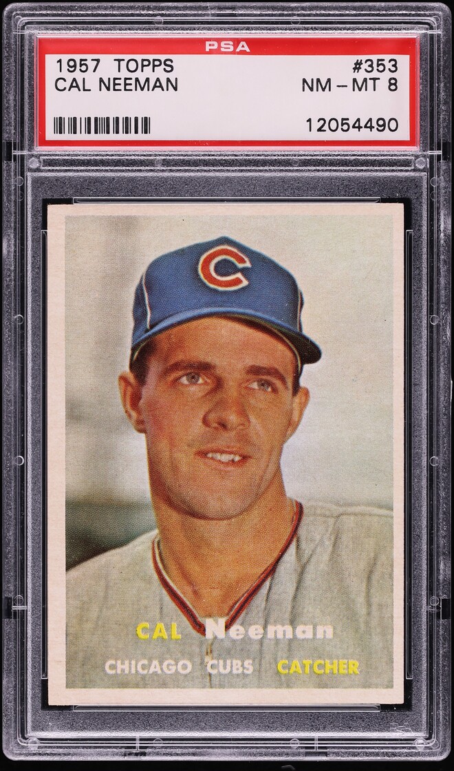 1957 Topps Cal Neeman #353 PSA 8 NM-MT