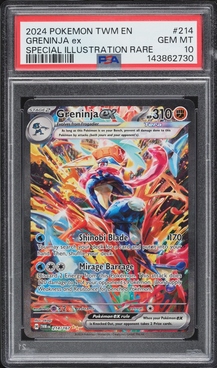2024 Pokemon Scarlet & Violet Twilight Masquerade SIR Greninja ex #214 PSA 10 GEM MINT