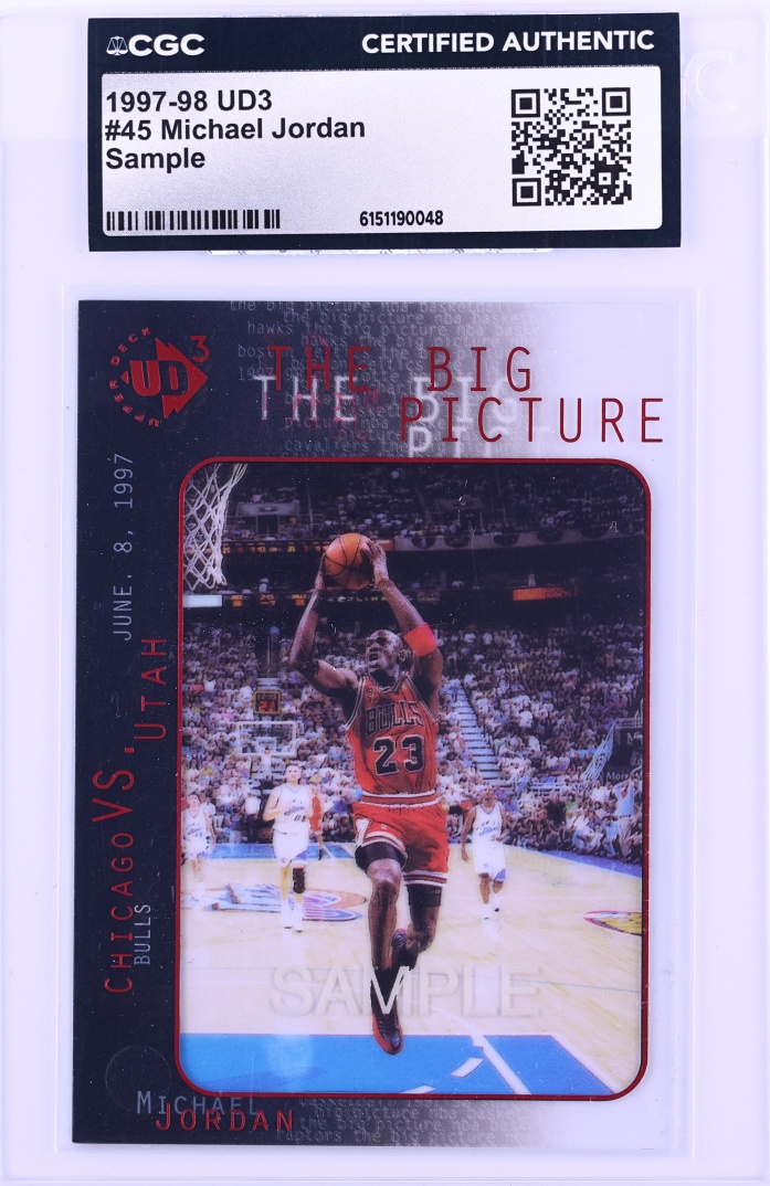 1997 UD3 Sample Michael Jordan #45 CGC AUTH