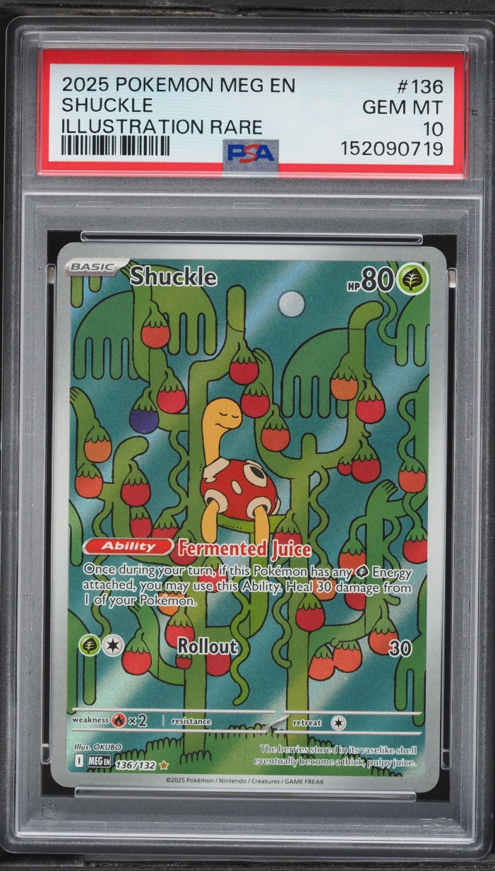 2025 Pokemon Mega Evolution IR Shuckle #136 PSA 10 GEM MINT