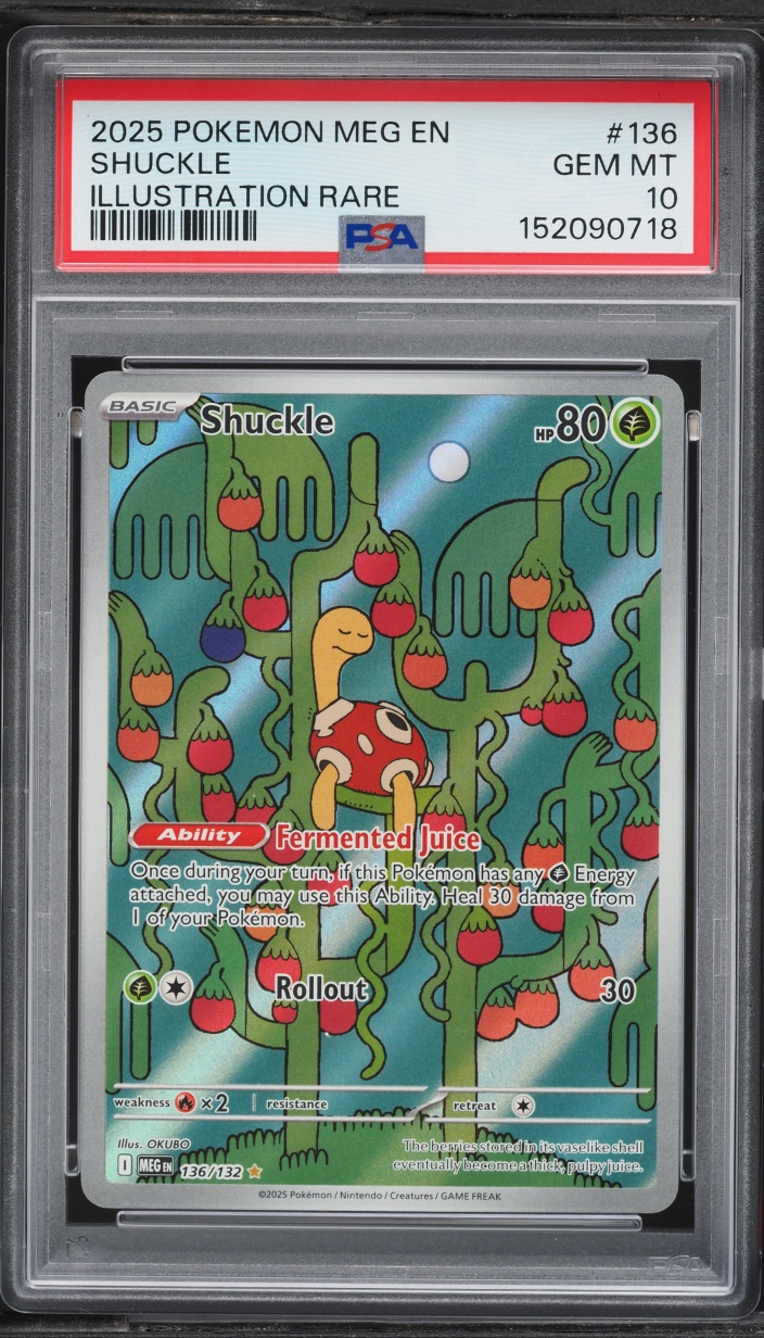 2025 Pokemon Mega Evolution IR Shuckle #136 PSA 10 GEM MINT