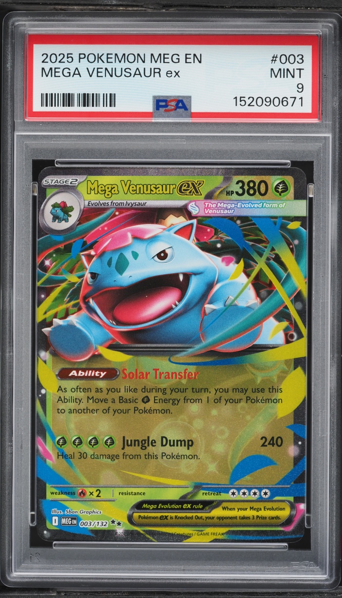 2025 Pokemon Mega Evolution Mega Venusaur EX #3 PSA 9 MINT