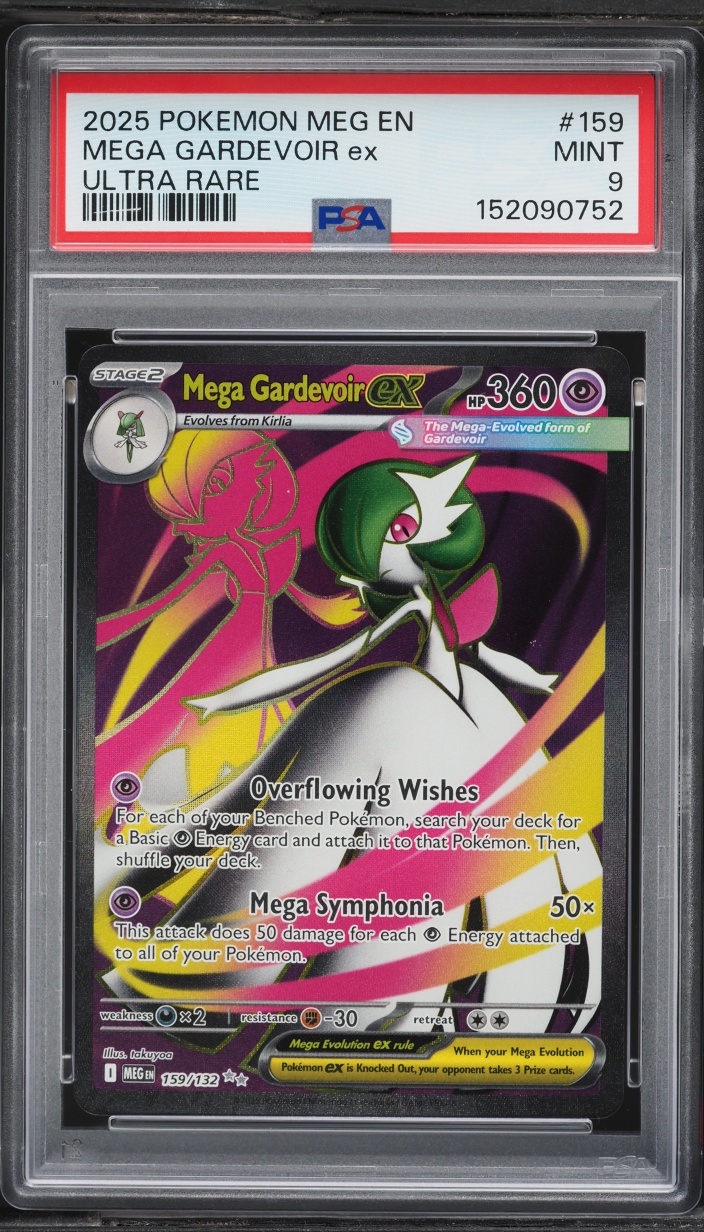 2025 Pokemon Mega Evolution Full Art Mega Gardevoir ex #159 PSA 9 MINT