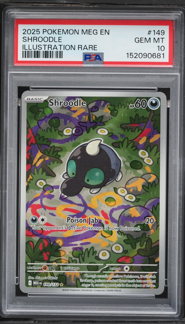 2025 Pokemon Mega Evolution IR Shroodle #149 PSA 10 GEM MINT