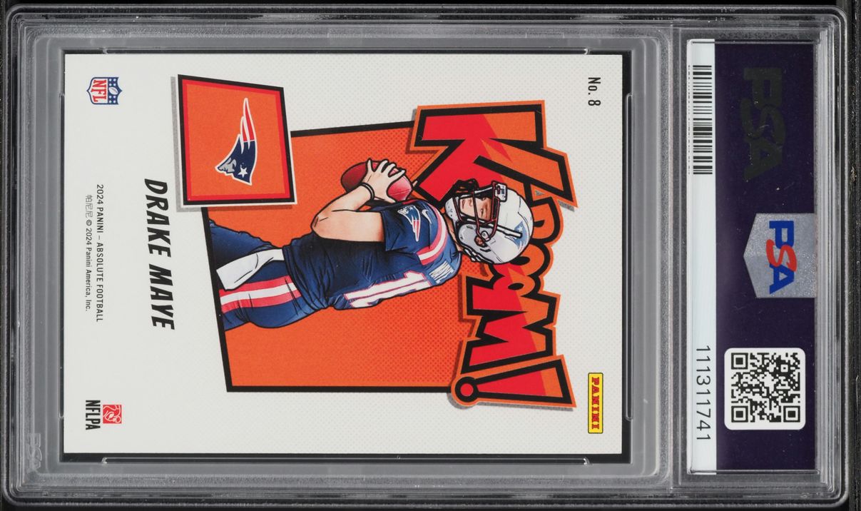 2024 Absolute Kaboom! Horizontal Drake Maye ROOKIE #8 PSA 10 GEM MINT