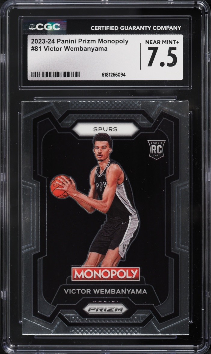 2023 Panini Prizm Monopoly Victor Wembanyama ROOKIE #81 CGC 7.5 NRMT+