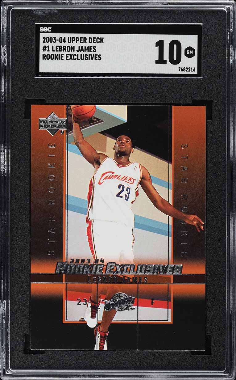 2003 Upper Deck Exclusives LeBron James ROOKIE #1 SGC 10 GEM MINT