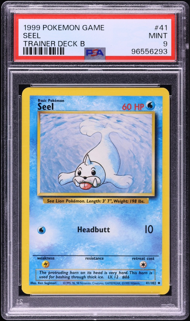 1999 Pokemon Base Set Trainer Deck B Seel #41 PSA 9 MINT