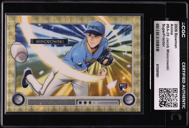 2026 Bowman Anime Superfractor Jacob Misiorowski ROOKIE 1/1 #BA-20 CGC AUTH