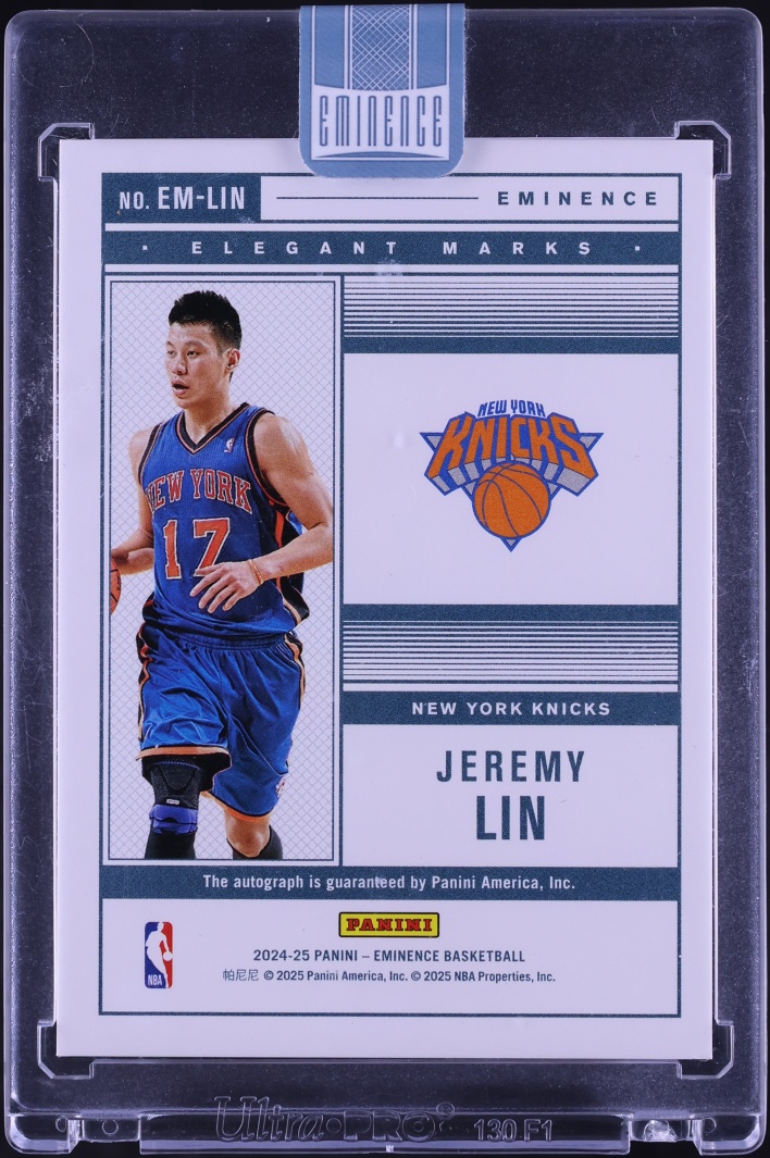 2024 Panini Eminence Elegant Marks Platinum Jeremy Lin AUTO 1/1 #EM-LIN
