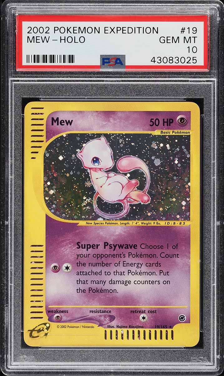 2002 Pokemon Expedition Holo Mew #19 PSA 10 GEM MINT