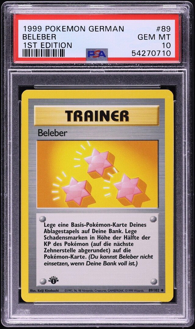 1999 Pokemon German Base Set 1st Edition Revive #89 PSA 10 GEM MINT