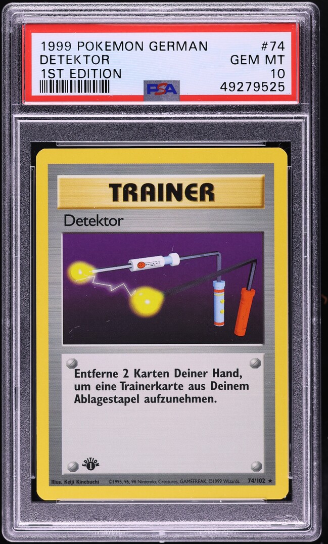 1999 Pokemon German Base Set 1st Edition Item Finder #74 PSA 10 GEM MINT