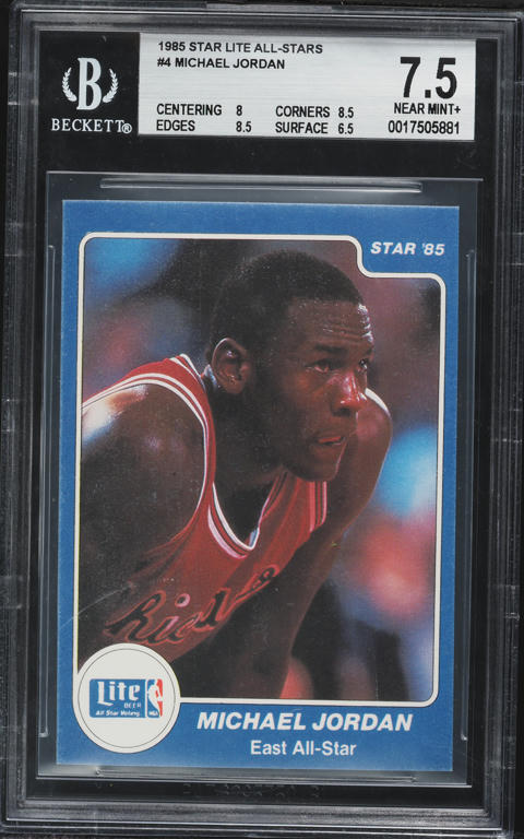 1984-85 Star Basketball Michael Jordan ROOKIE #195 BGS 9 MINT on