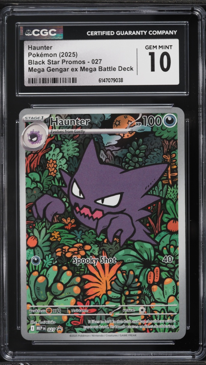 2025 Pokemon Mega Evolution Promo Mega Gengar ex Battle Deck Full Art Haunter #27 CGC 10