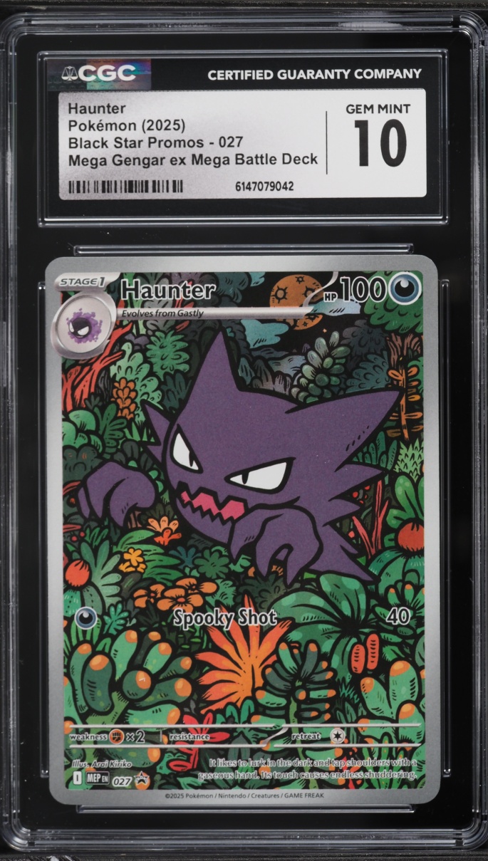 2025 Pokemon Mega Evolution Promo Mega Gengar ex Battle Deck Full Art Haunter #27 CGC 10 GEM