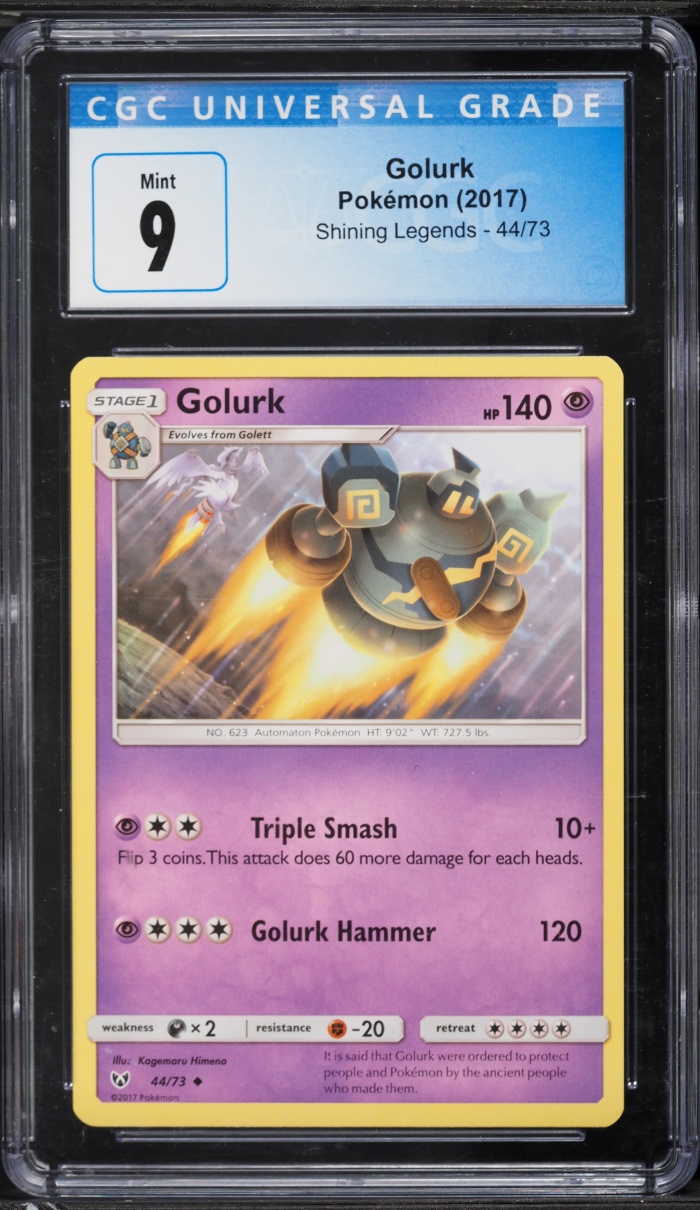 2017 Pokemon Sun & Moon Shining Legends Golurk #44 CGC 9 MINT