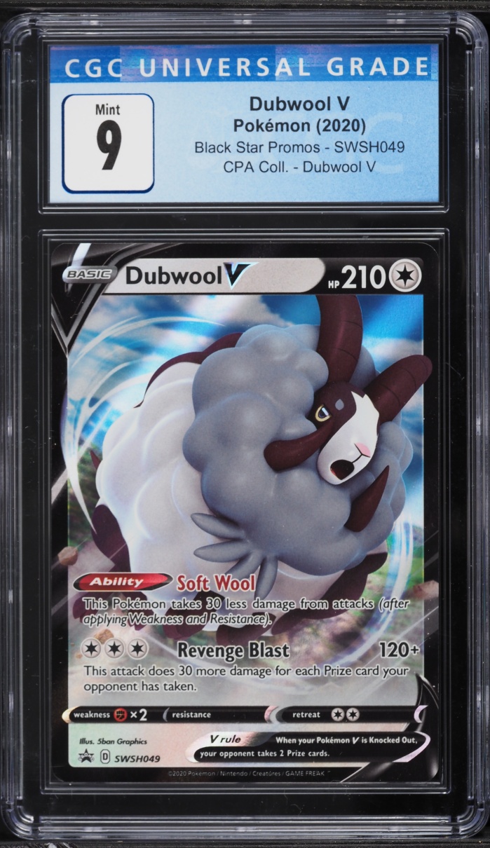 2020 Pokemon Sword & Shield Promo Champion's Path Dubwool V #SWSH049 CGC 9 MINT