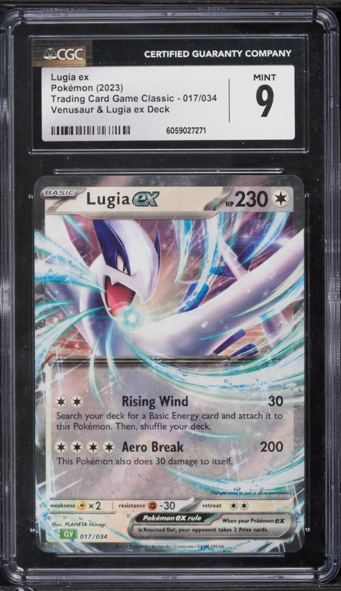 2023 Pokemon TCG Classic Collection Holo Lugia EX #17 CGC 9 MINT
