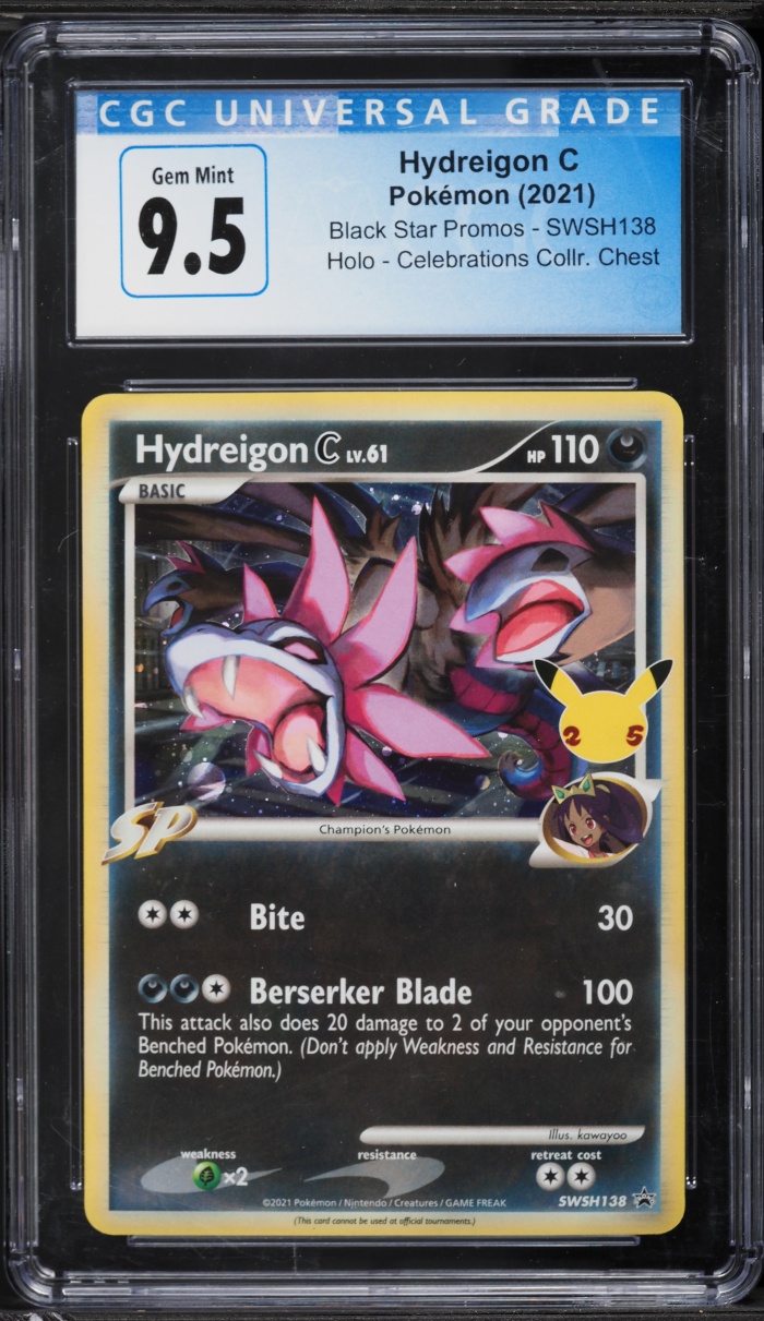 2021 Pokemon Sword & Shield Promo Celebrations Hydreigon C #SWSH138 CGC 9.5 GEM MINT