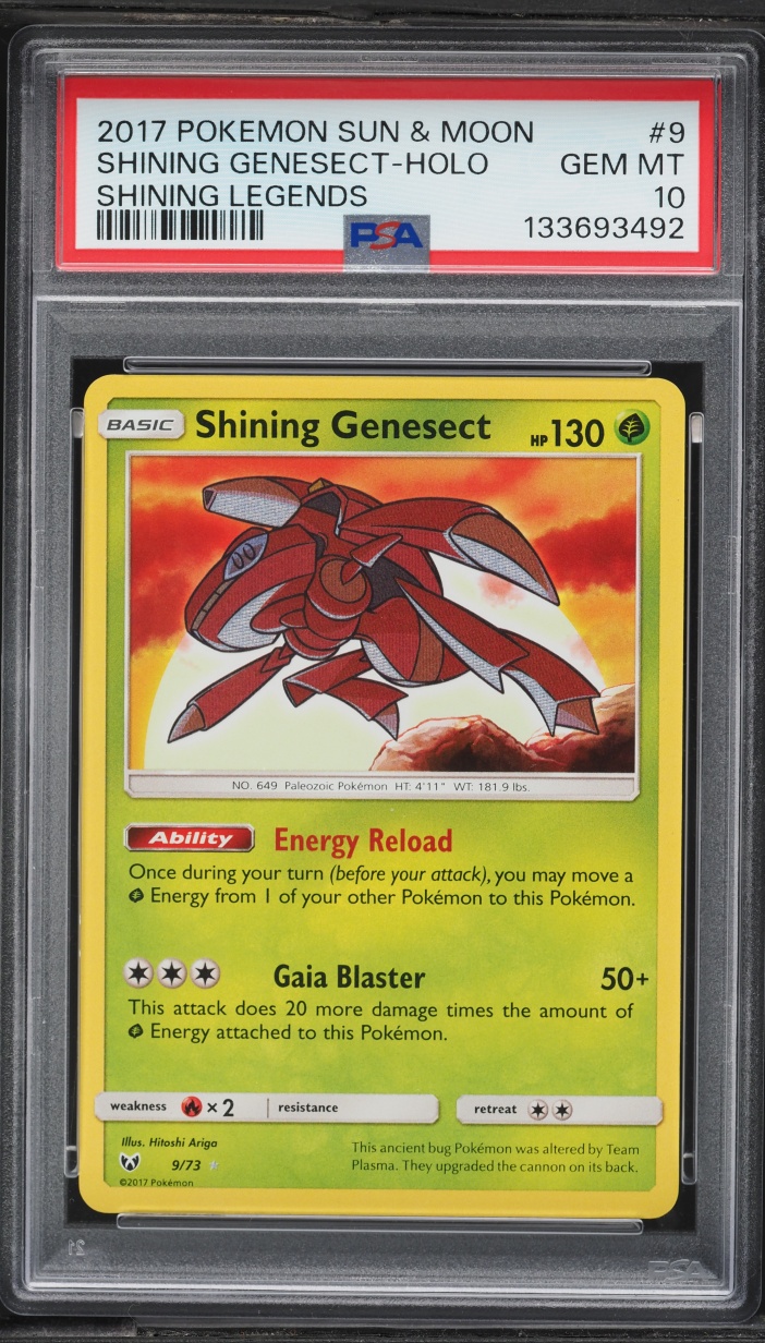 2017 Pokemon Sun & Moon Shining Legends Holo Shining Genesect #9 PSA 10 GEM MINT